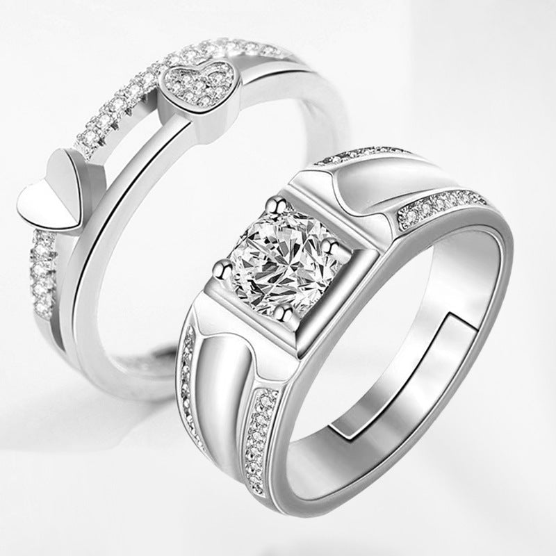 Rings Opening Wedding Simulation Diamond Ring