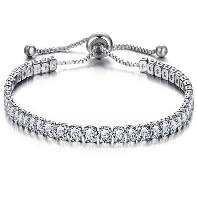 cubic zirconia tennis bracelet and bangle jewellery with sparkling stones