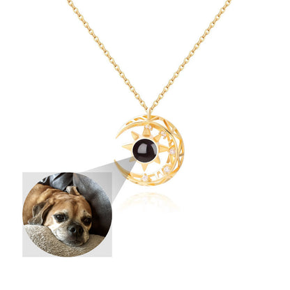 I Love YouCustomized Star Moon Projection Necklace