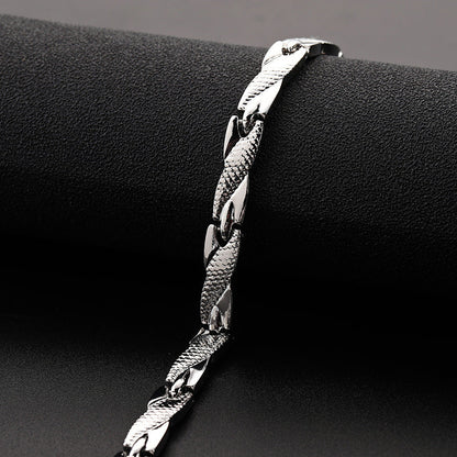 John Hardy Dragon Bracelet - Titanium Steel Gold Jewelry