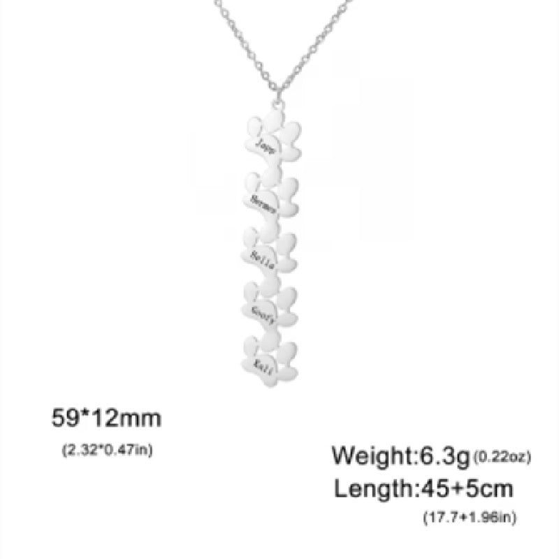 Stylish Personality Cute Stainless Steel Cat Claw Necklace