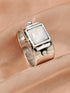 European and American style wedding souvenir gemstone ring with alloy and resin.