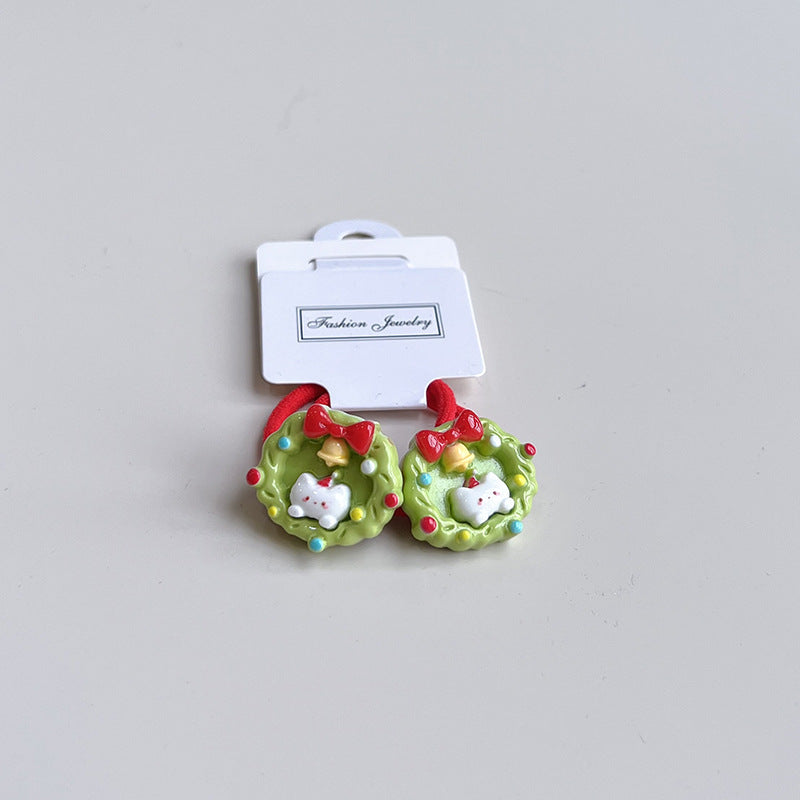 Christmas Hair Accessories Little Girl Christmas Tree Elk Barrettes