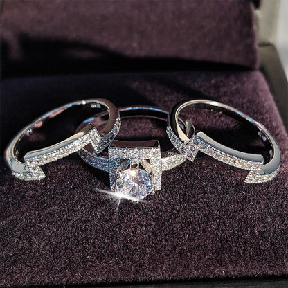 Variety of wearing rings in true platinum, nickel-free, 10mm width.