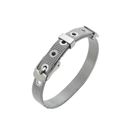 Stainless Steel Bracelet Titanium Steel Strap Accessories Fashion Mesh Band Couple Stainless Steel Bracelet Jewelry