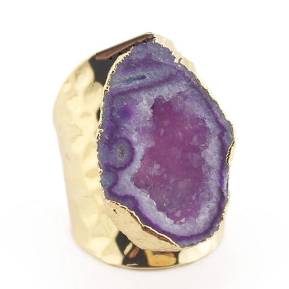 Drusy Ring | Yauvana Druzy Stone Adjustable Rings