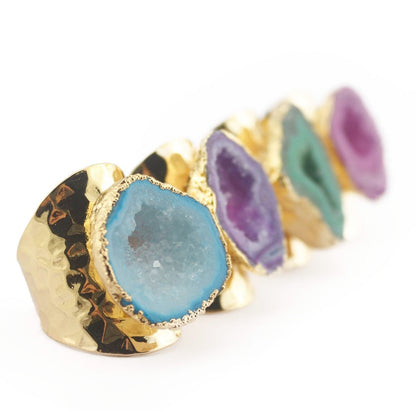 Drusy Ring | Yauvana Druzy Stone Adjustable Rings