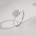 Zircon stone ring with S925 silver and white gold plating