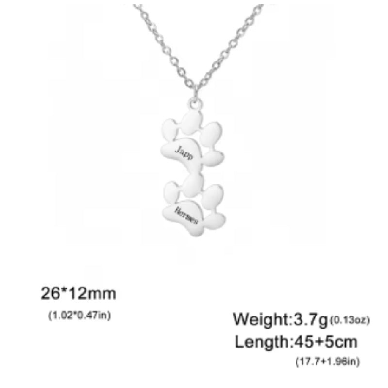 Stylish Personality Cute Stainless Steel Cat Claw Necklace