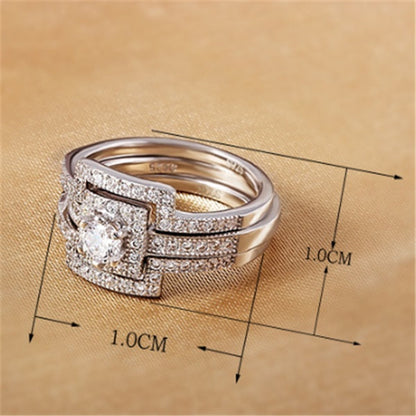 Variety of wearing rings with 10mm width, nickel-free, electroplated platinum.