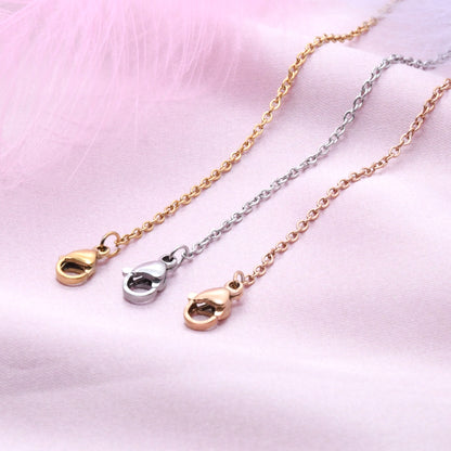 Stainless Steel Necklace Gold-plated Diy Hammer Cross Flattening Clothing Accessories