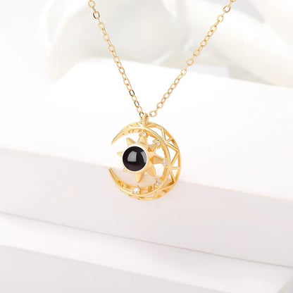 I Love YouCustomized Star Moon Projection Necklace