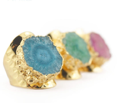 Drusy Ring | Yauvana Druzy Stone Adjustable Rings