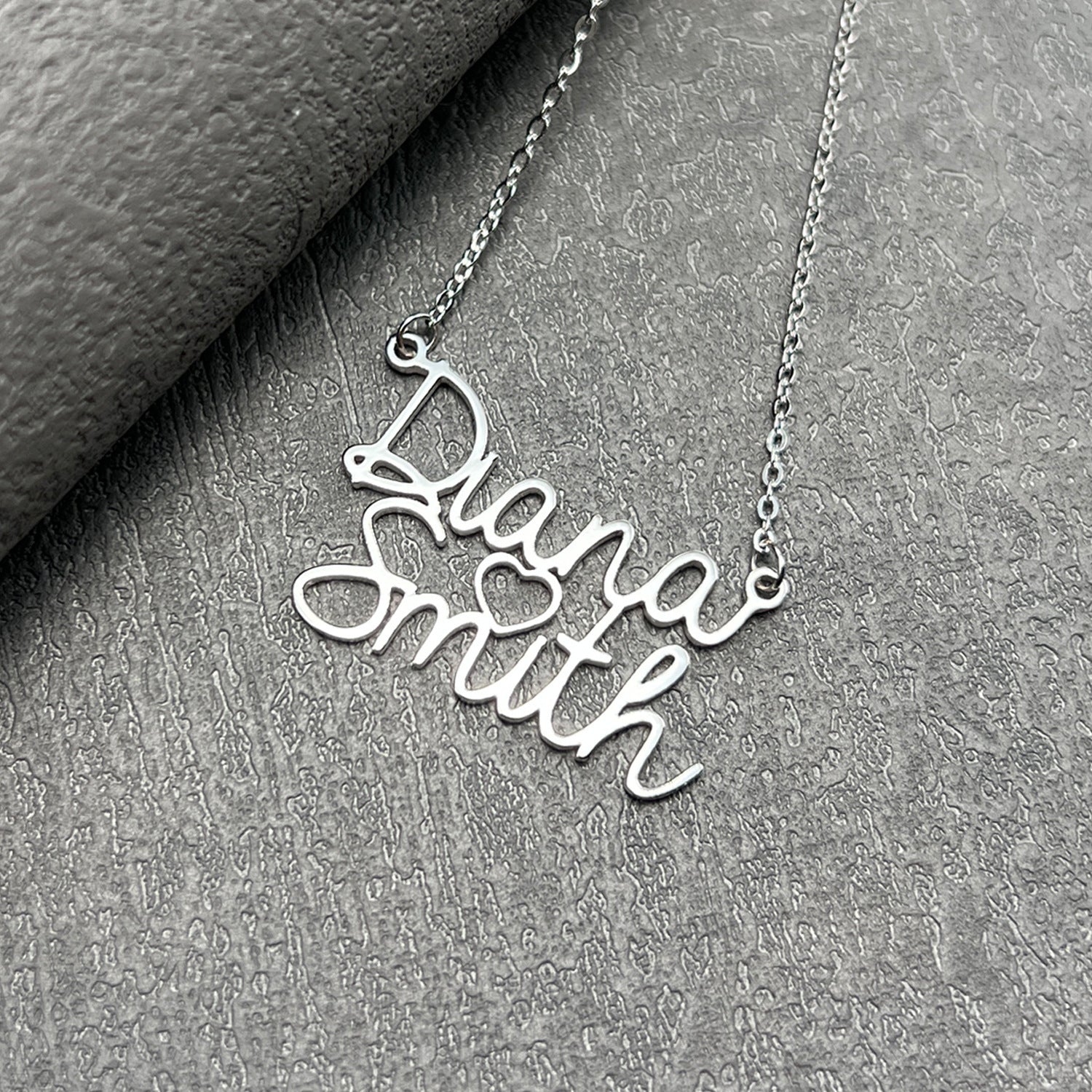 S925 Sterling Silver English Name Letter Necklace