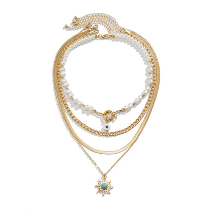 Ethnic Style Special-shaped Stringed Pearls Necklace