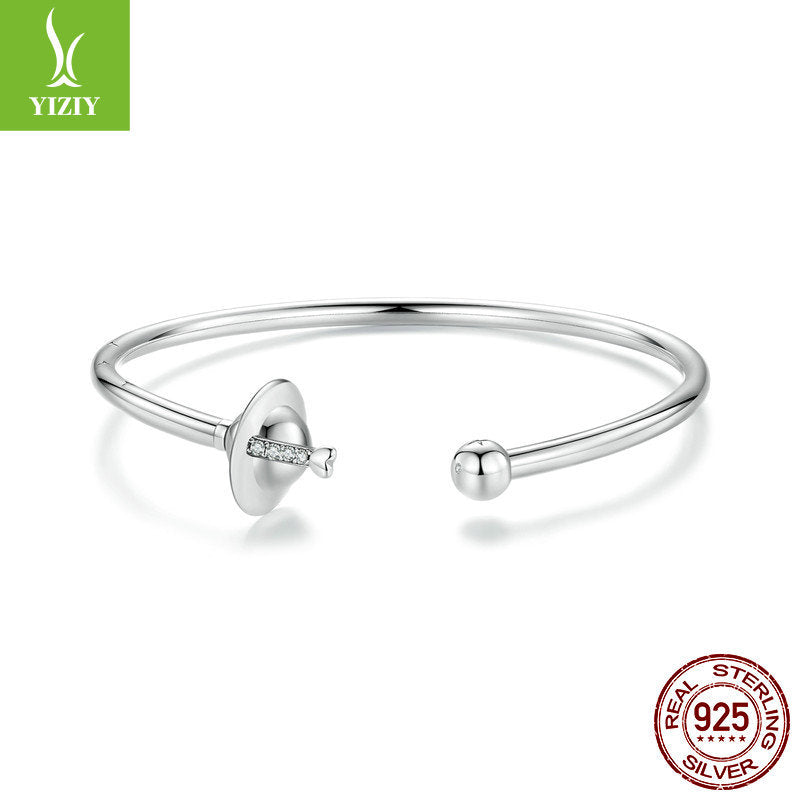 Silver Charm Original Planet Opening Basic Bracelet for Men and Women Romantic Star River s925 Silver Versatile Bead Bracelet