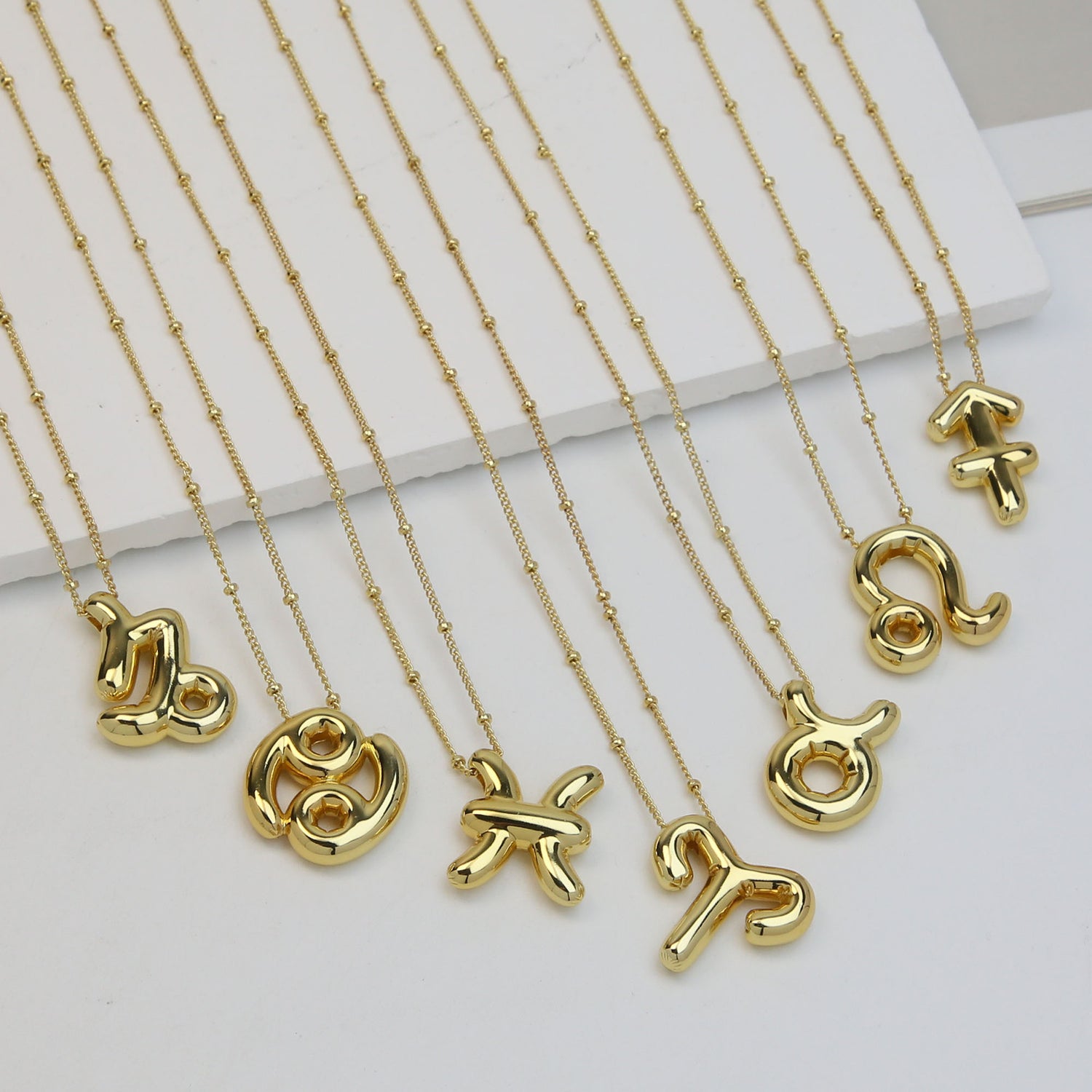 Cute Chubby Balloon Bubble 12 Constellation Necklace