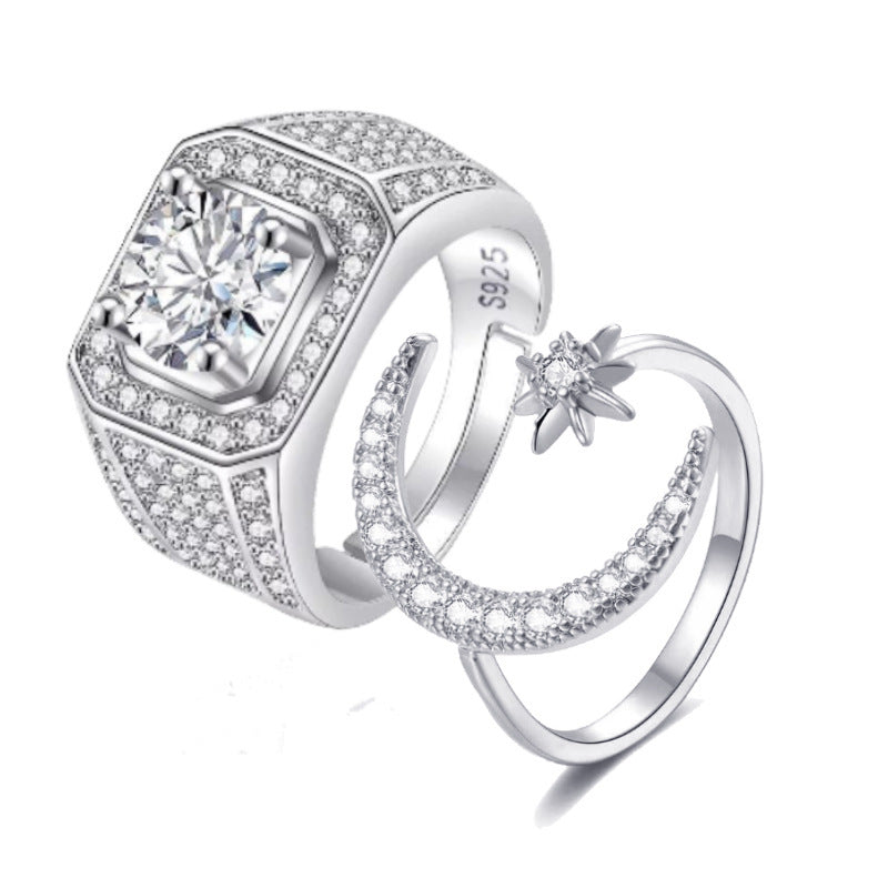 Rings Opening Wedding Simulation Diamond Ring