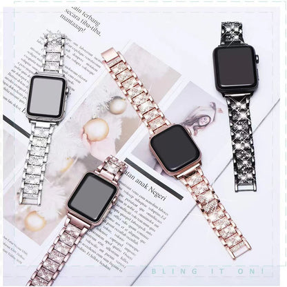 Jewelry Chain Strap For Apple Watch Ultra 49mm 44mm Diamond Band