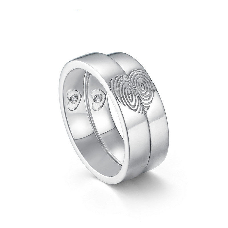 Fashion Personality Fingerprint Couple Couple Rings