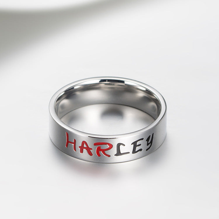 Joker and Harley Quinn Rings - Stainless Steel for Couples