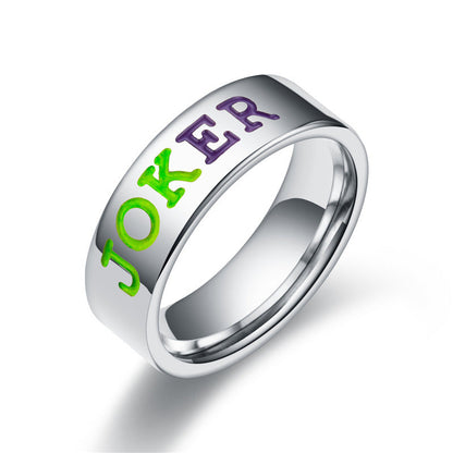 Joker and Harley Quinn Rings - Stainless Steel for Couples