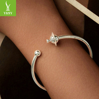 Silver Charm Original Planet Opening Basic Bracelet for Men and Women Romantic Star River s925 Silver Versatile Bead Bracelet