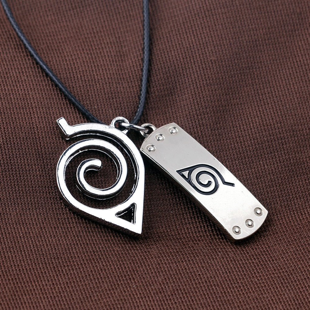 Naruto Konoha Logo Necklace Cosplay Costume Accessories Men Women Gift