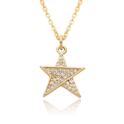 Special-interest Design Smart Shining Five-pointed Star Necklace For Women