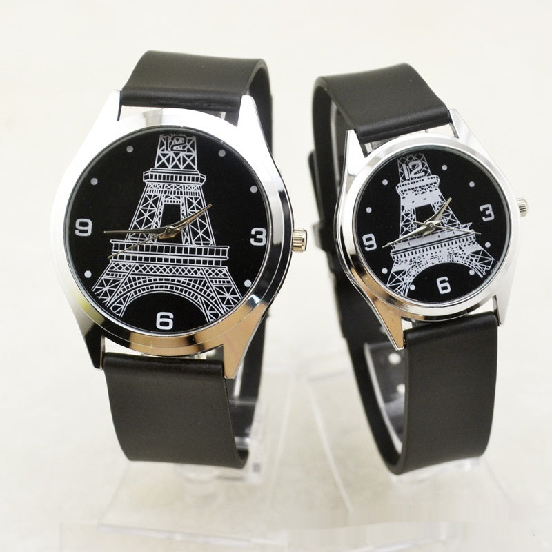 Paris Tower Fashion Couple Pair Watch