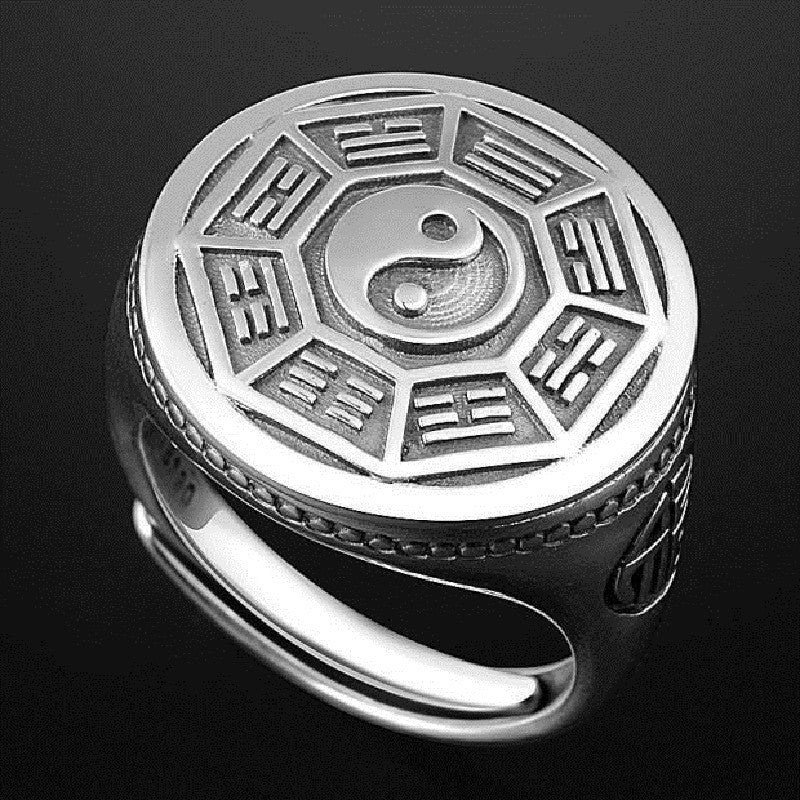 Ring Tai - Wide-faced Swagger Retro Copper Ring Style