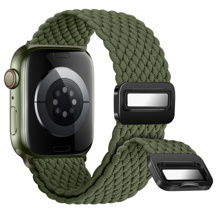 Magnetic Buckle Woven Loop Integrated Strap