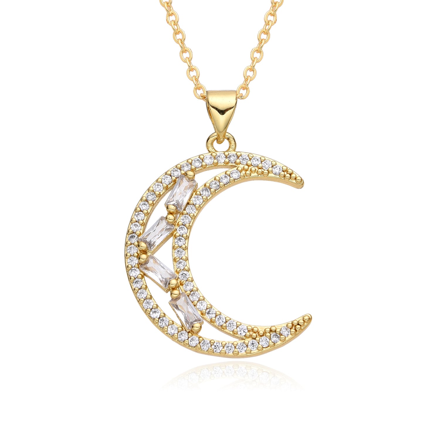 Copper Plating Color Zircon Pendant Necklace For Women