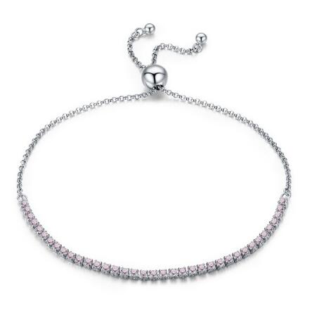 BAMOER 925 sterling silver sparkling strand tennis bracelet.