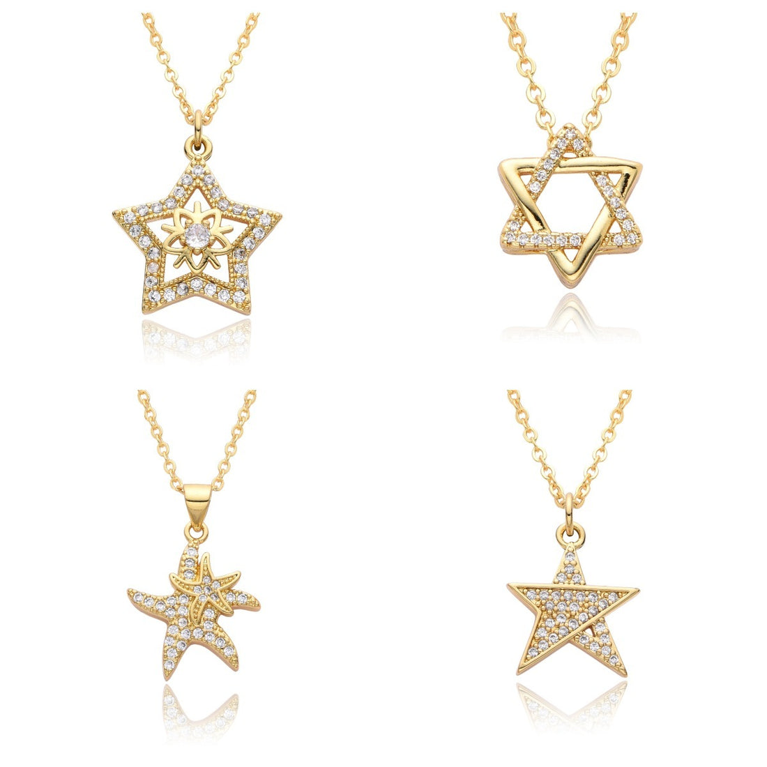 Special-interest Design Smart Shining Five-pointed Star Necklace For Women