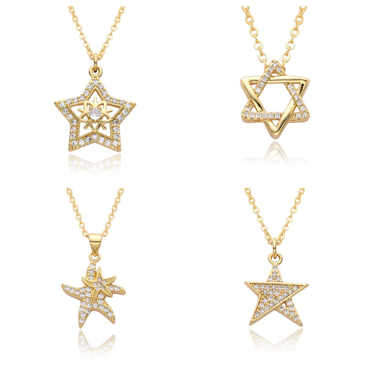 Special-interest Design Smart Shining Five-pointed Star Necklace For Women