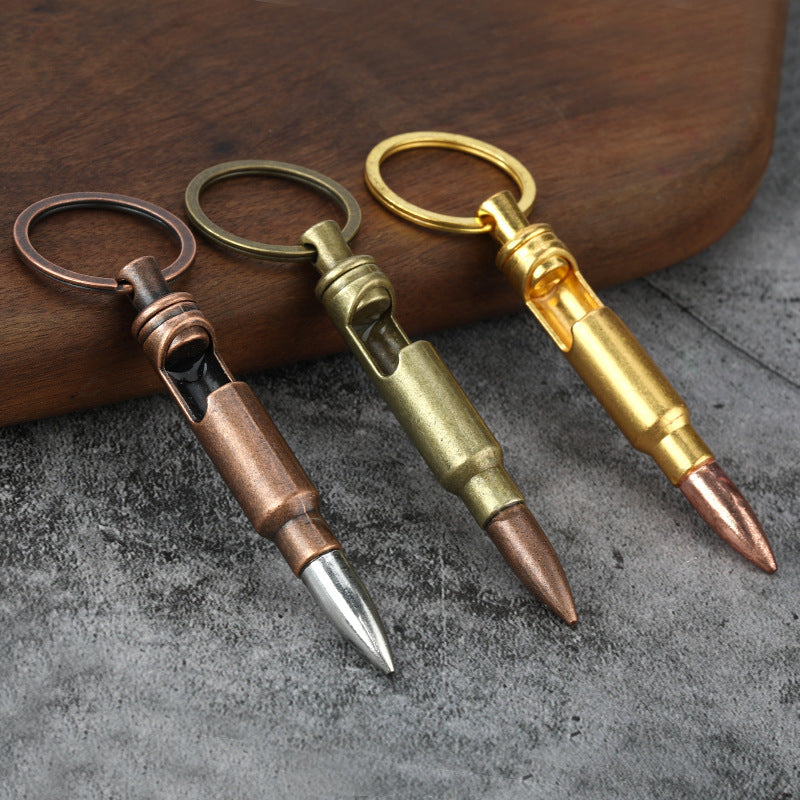 Metal Keychains Bullet Bottle Opener Creative Pendant