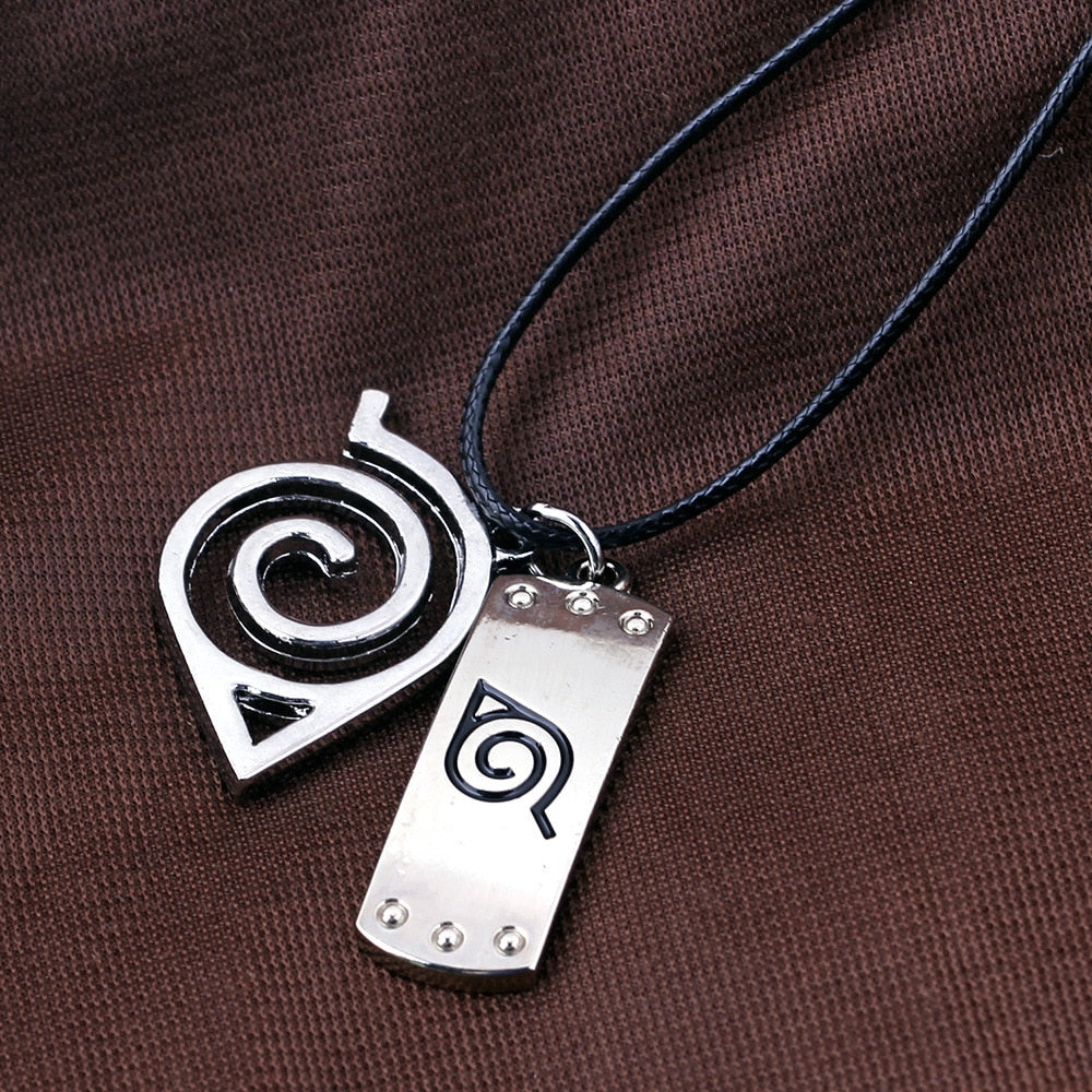 Naruto Konoha Logo Necklace Cosplay Costume Accessories Men Women Gift