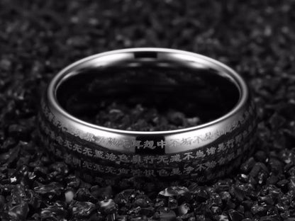 Unique tungsten carbide dome ring for men and women, stylish fashion accessory.