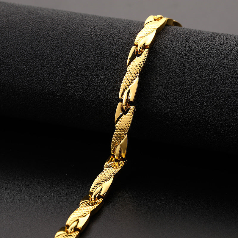 John Hardy Dragon Bracelet - Titanium Steel Gold Jewelry