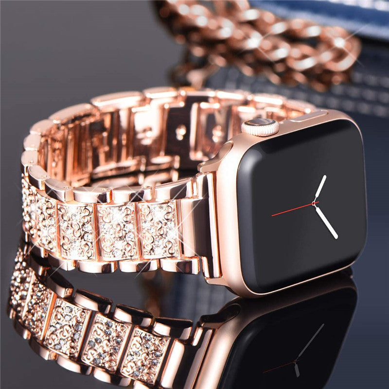 Jewelry Chain Strap For Apple Watch Ultra 49mm 44mm Diamond Band