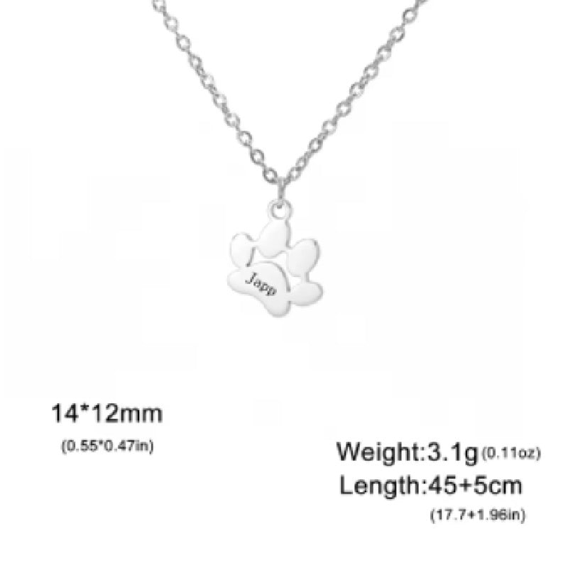 Stylish Personality Cute Stainless Steel Cat Claw Necklace