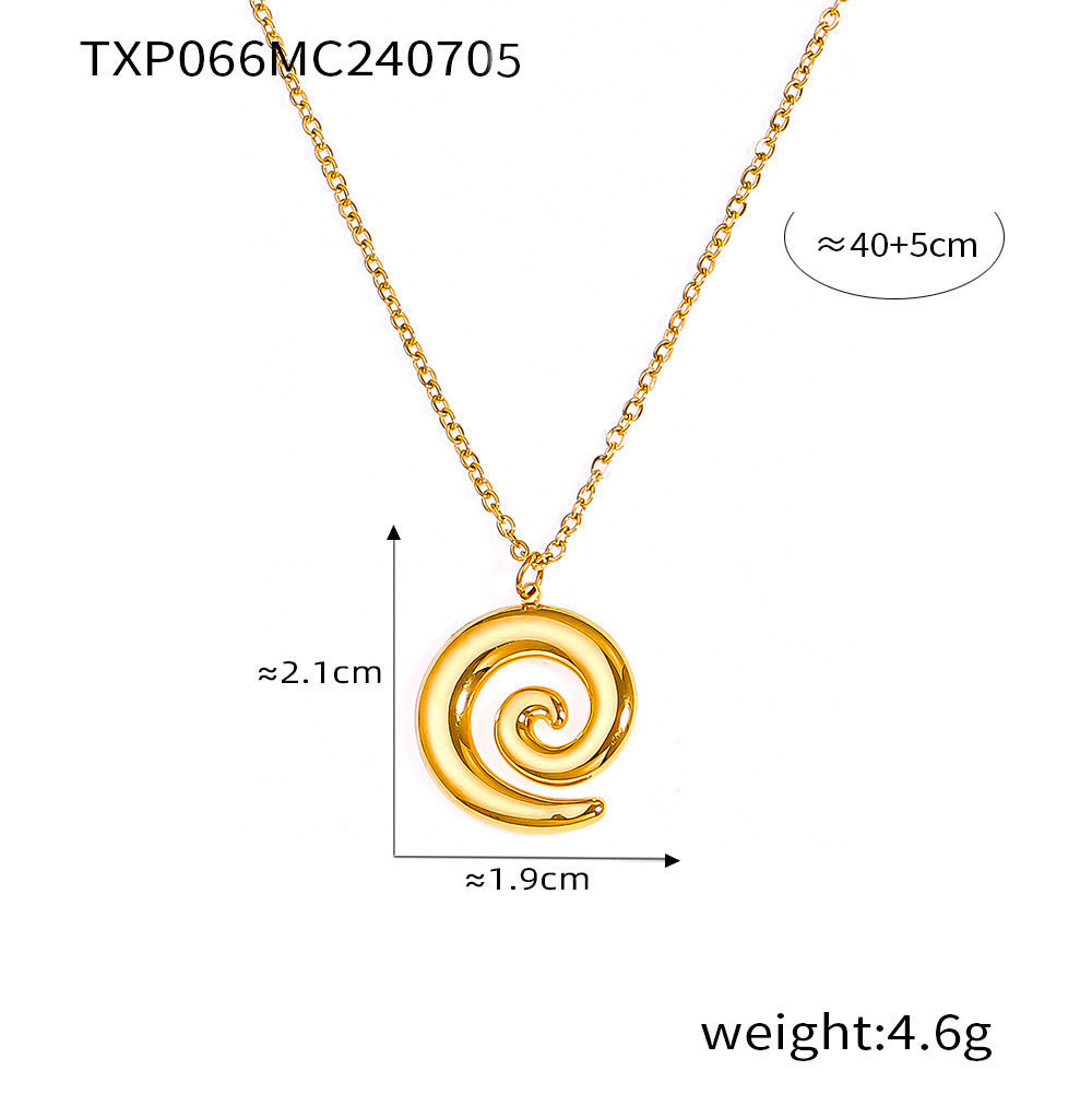 Spiral Modeling Jewelry Line Twist Design Titanium Steel Suit