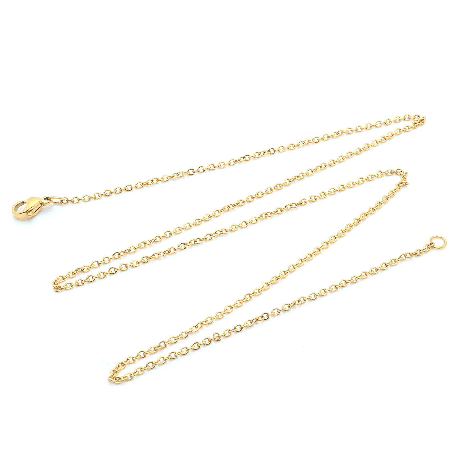 Stainless Steel Necklace Gold-plated Diy Hammer Cross Flattening Clothing Accessories