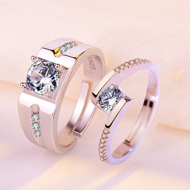 Rings Opening Wedding Simulation Diamond Ring