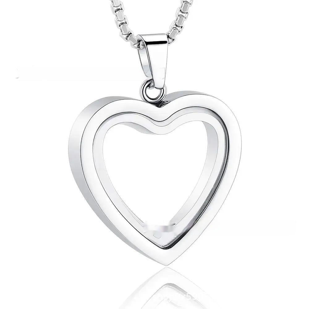 Fashion Personalized Heart-shaped Cinerary Casket Necklace