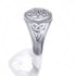 Geometric ladies ring crafted from alloy with electroplating, European style.