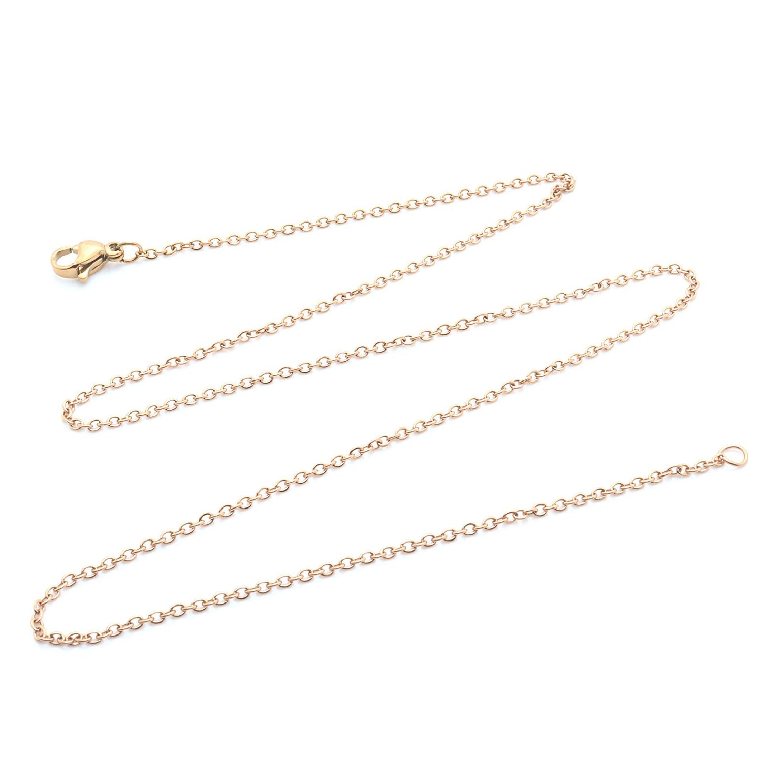 Stainless Steel Necklace Gold-plated Diy Hammer Cross Flattening Clothing Accessories