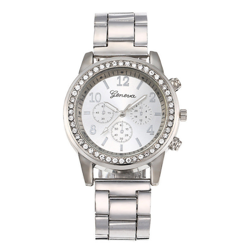 Women Quartz Watch - Stylish Diamond Casual Design