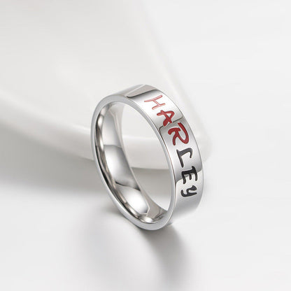 Joker and Harley Quinn Rings - Stainless Steel for Couples